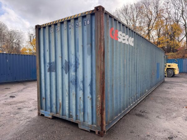 As-is 40 ft High Cube Shipping Container – Blue - Image 9