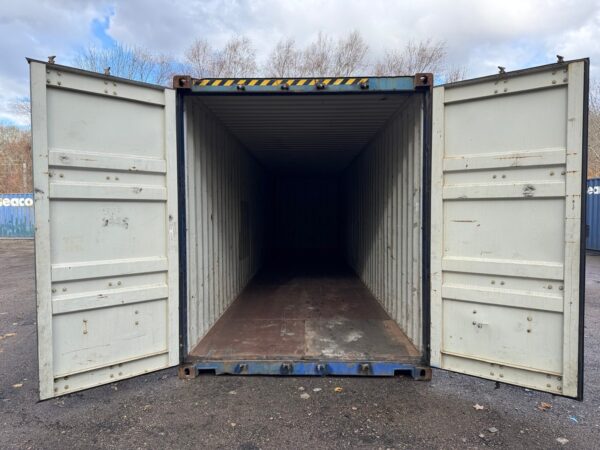 As-is 40 ft High Cube Shipping Container – Blue - Image 12