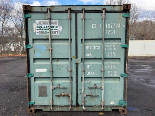 Used 20 ft Standard Height Shipping Container – Green or Red - Image 3