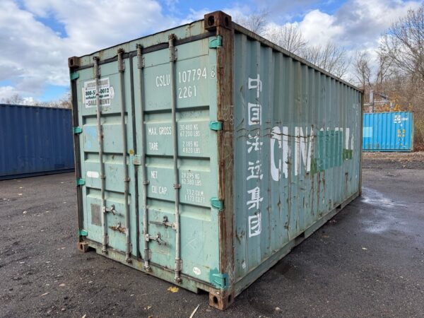 Used 20 ft Standard Height Shipping Container – Green or Red