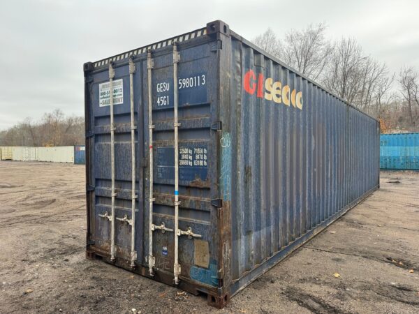 Used 40 ft High Cube Shipping Container – Blue or Red