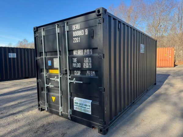 Used 20 ft Double-Door Shipping Container – Black - Image 9