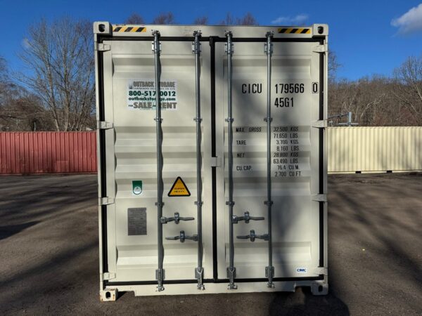Used 40 ft High Cube Shipping Container – Beige or Red - Image 3