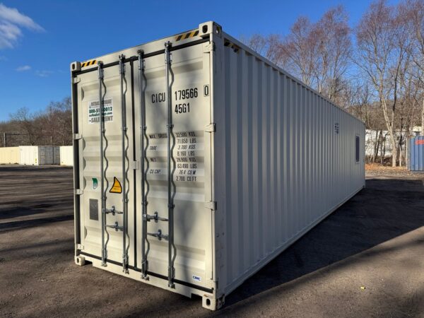Used 40 ft High Cube Shipping Container – Beige or Red - Image 6