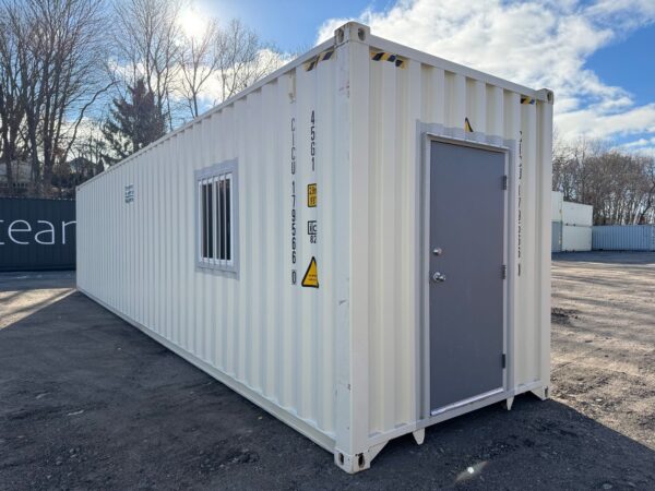 Used 40 ft High Cube Shipping Container – Beige or Red