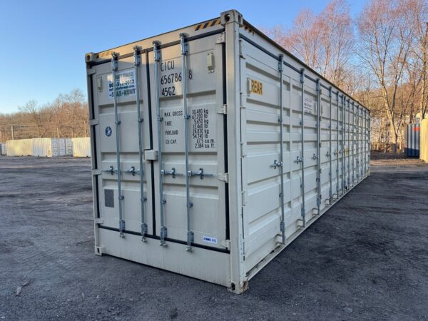 New 40 ft High Cube Open-Side Shipping Container – Beige or Red - Image 9