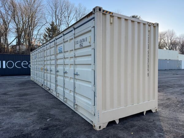 New 40 ft High Cube Open-Side Shipping Container – Beige or Red - Image 11