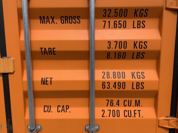 New 40 ft High Cube Shipping Container – Blue, Orange, Red - Image 5