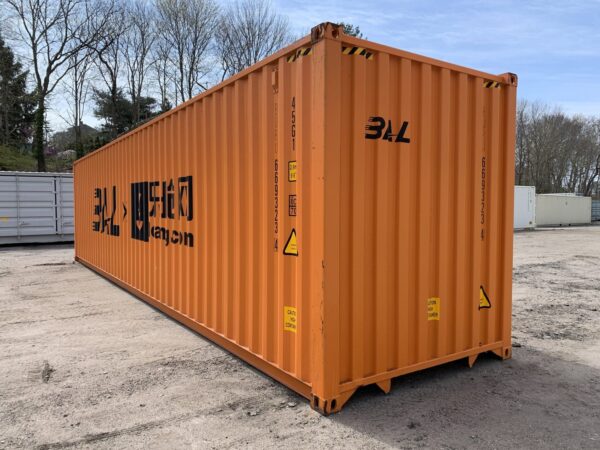 New 40 ft High Cube Shipping Container – Blue, Orange, Red - Image 8