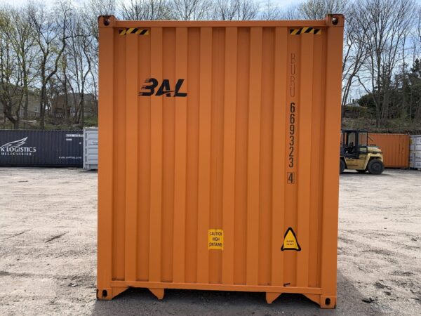 New 40 ft High Cube Shipping Container – Blue, Orange, Red - Image 9