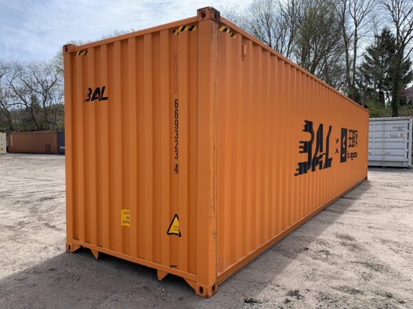 New 40 ft High Cube Shipping Container – Blue, Orange, Red - Image 10