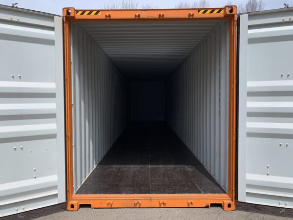 New 40 ft High Cube Shipping Container – Blue, Orange, Red - Image 14