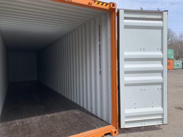 New 40 ft High Cube Shipping Container – Blue, Orange, Red - Image 16