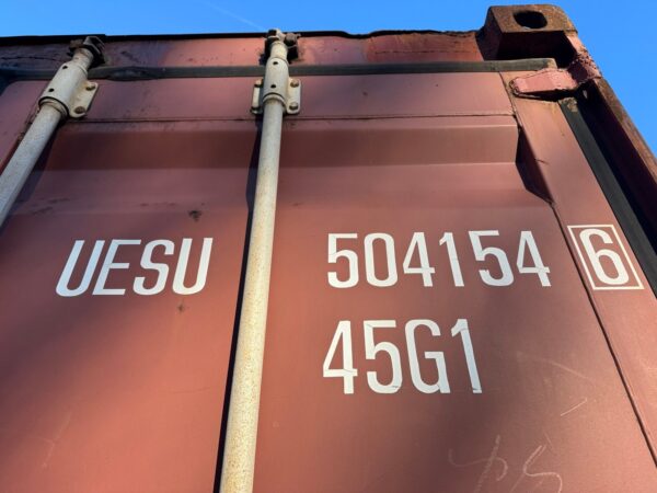 Used 40 ft High Cube Shipping Container – Brick Red - Image 2