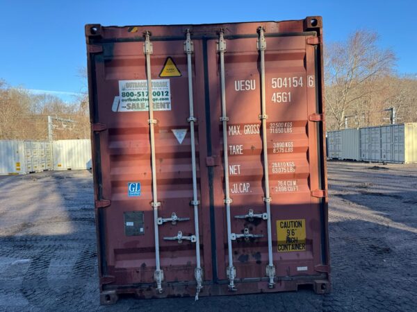 Used 40 ft High Cube Shipping Container – Brick Red - Image 3