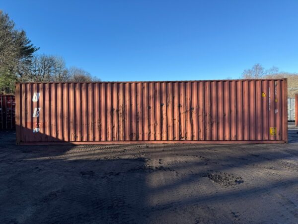Used 40 ft High Cube Shipping Container – Brick Red - Image 7