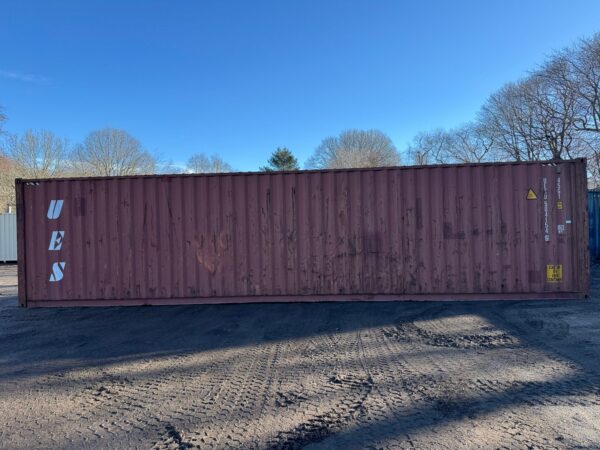Used 40 ft High Cube Shipping Container – Brick Red - Image 11