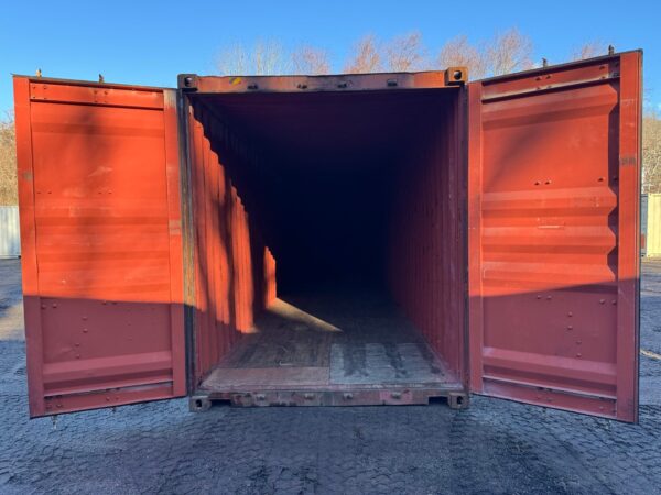 Used 40 ft High Cube Shipping Container – Brick Red - Image 13