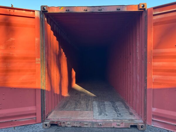 Used 40 ft High Cube Shipping Container – Brick Red - Image 14