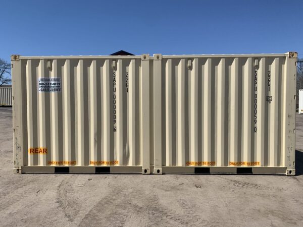 New 20 ft Duo-Con Double-Door Containers – Beige