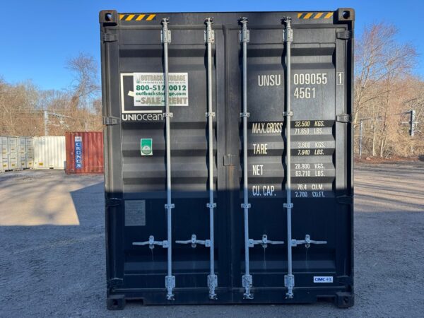 Used 40 ft High Cube Shipping Container – Black or Green - Image 3