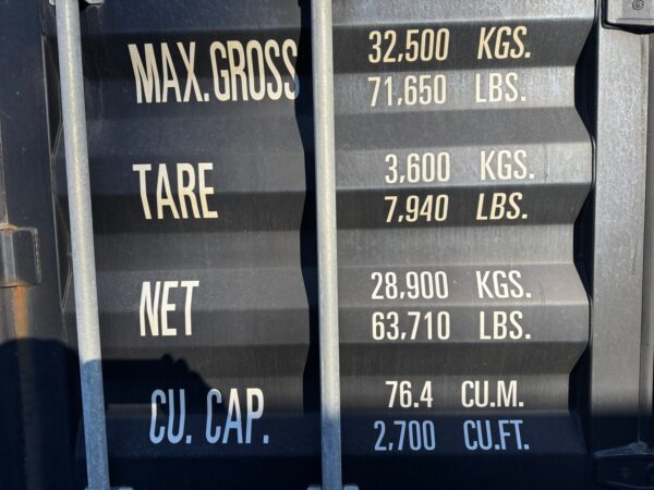 Used 40 ft High Cube Shipping Container – Black or Green - Image 5