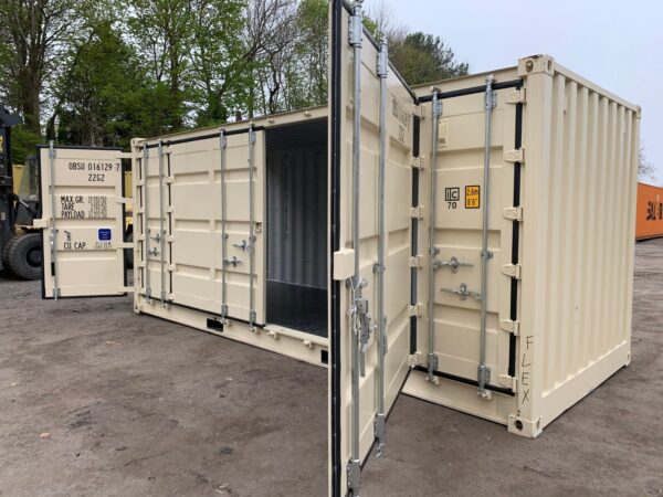 New 20 ft Open-Side Shipping Container – Beige or Red