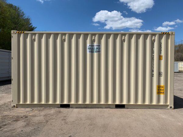 Used 20 ft High Cube Shipping Container – Beige, Green, Red - Image 10