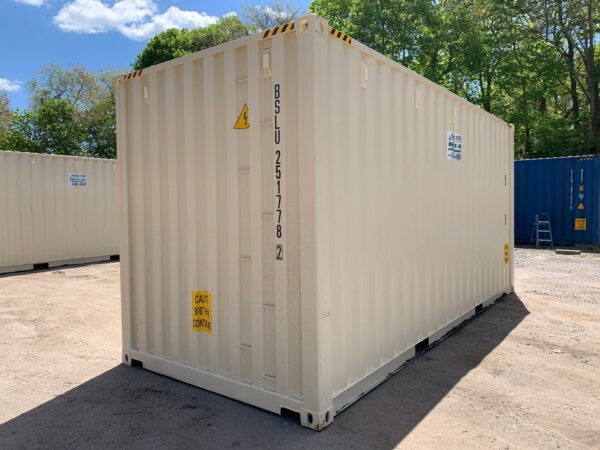 Used 20 ft High Cube Shipping Container – Beige, Green, Red - Image 13
