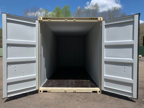 Used 20 ft High Cube Shipping Container – Beige, Green, Red - Image 16