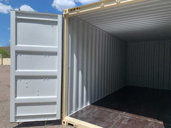 Used 20 ft High Cube Shipping Container – Beige, Green, Red - Image 18