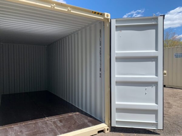 Used 20 ft High Cube Shipping Container – Beige, Green, Red - Image 19