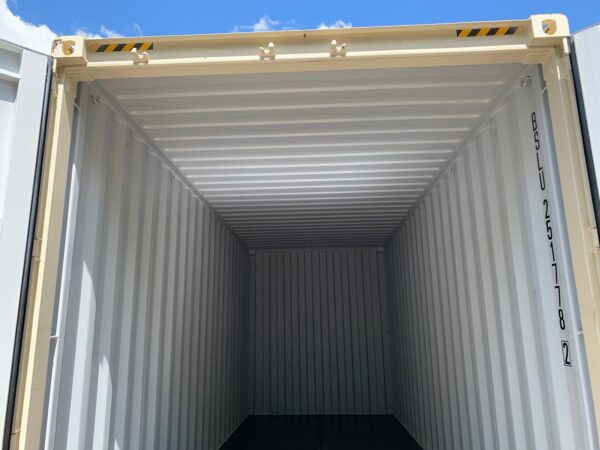 Used 20 ft High Cube Shipping Container – Beige, Green, Red - Image 20