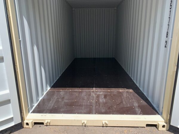 Used 20 ft High Cube Shipping Container – Beige, Green, Red - Image 21