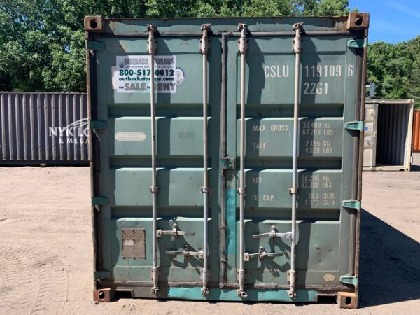 Used 20 ft Standard Height Shipping Container – Green or Red - Image 3