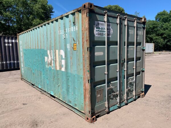 Used 20 ft Standard Height Shipping Container – Green or Red