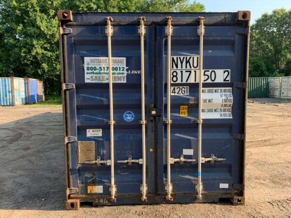 Used 40 ft Standard Height Shipping Container – Blue or Red - Image 3