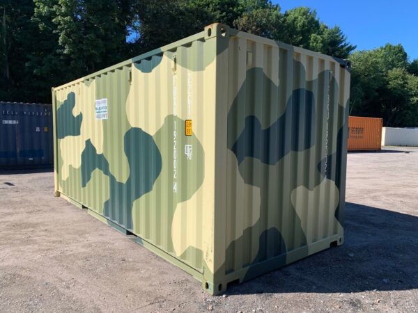Used 20 ft Standard Height Shipping Container – Camouflage - Image 13