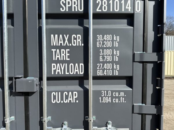 New 20 ft Open-Side Shipping Container – Gray - Image 2