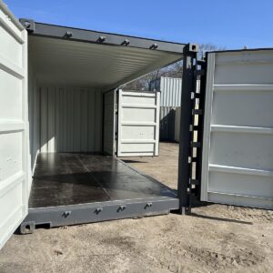 New 20 ft Open-Side Shipping Container – Gray