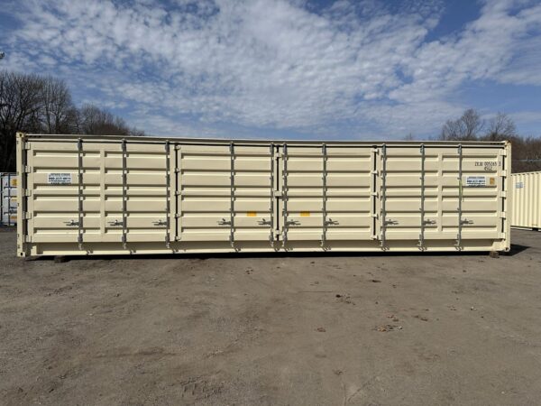 New 40 ft High Cube Open-Side Shipping Container – Beige or Red - Image 4