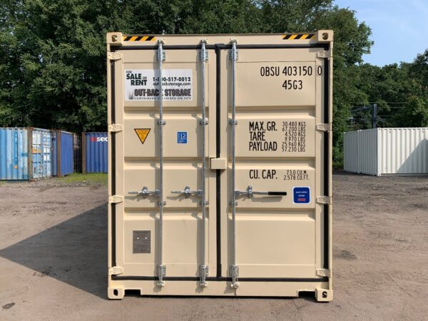 New 40 ft High Cube Open-Side Shipping Container – White, Beige, Blue, Red - Image 3