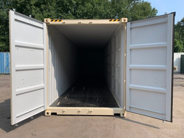 New 40 ft High Cube Open-Side Shipping Container – White, Beige, Blue, Red - Image 18