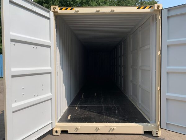 New 40 ft High Cube Open-Side Shipping Container – White, Beige, Blue, Red - Image 19