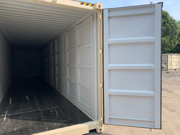 New 40 ft High Cube Open-Side Shipping Container – White, Beige, Blue, Red - Image 21