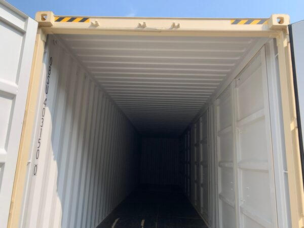 New 40 ft High Cube Open-Side Shipping Container – White, Beige, Blue, Red - Image 22