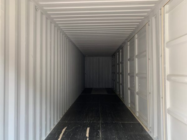 New 40 ft High Cube Open-Side Shipping Container – White, Beige, Blue, Red - Image 24