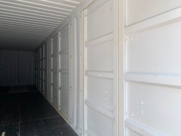 New 40 ft High Cube Open-Side Shipping Container – White, Beige, Blue, Red - Image 26
