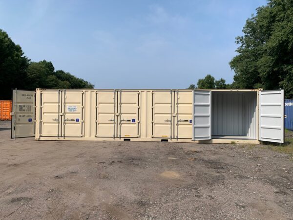 New 40 ft High Cube Open-Side Shipping Container – White, Beige, Blue, Red - Image 34