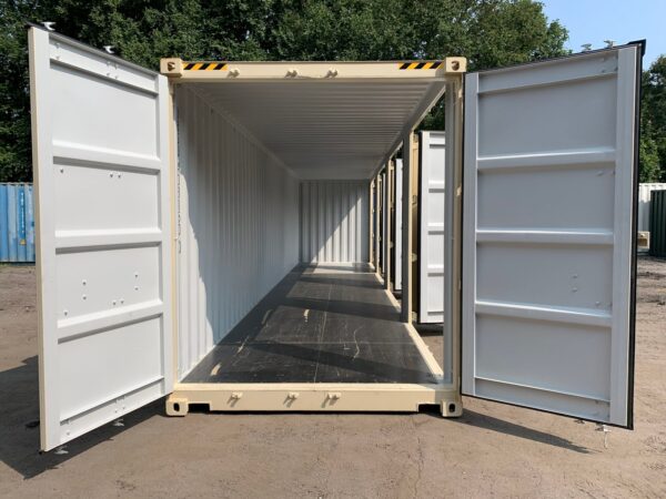 New 40 ft High Cube Open-Side Shipping Container – White, Beige, Blue, Red - Image 37